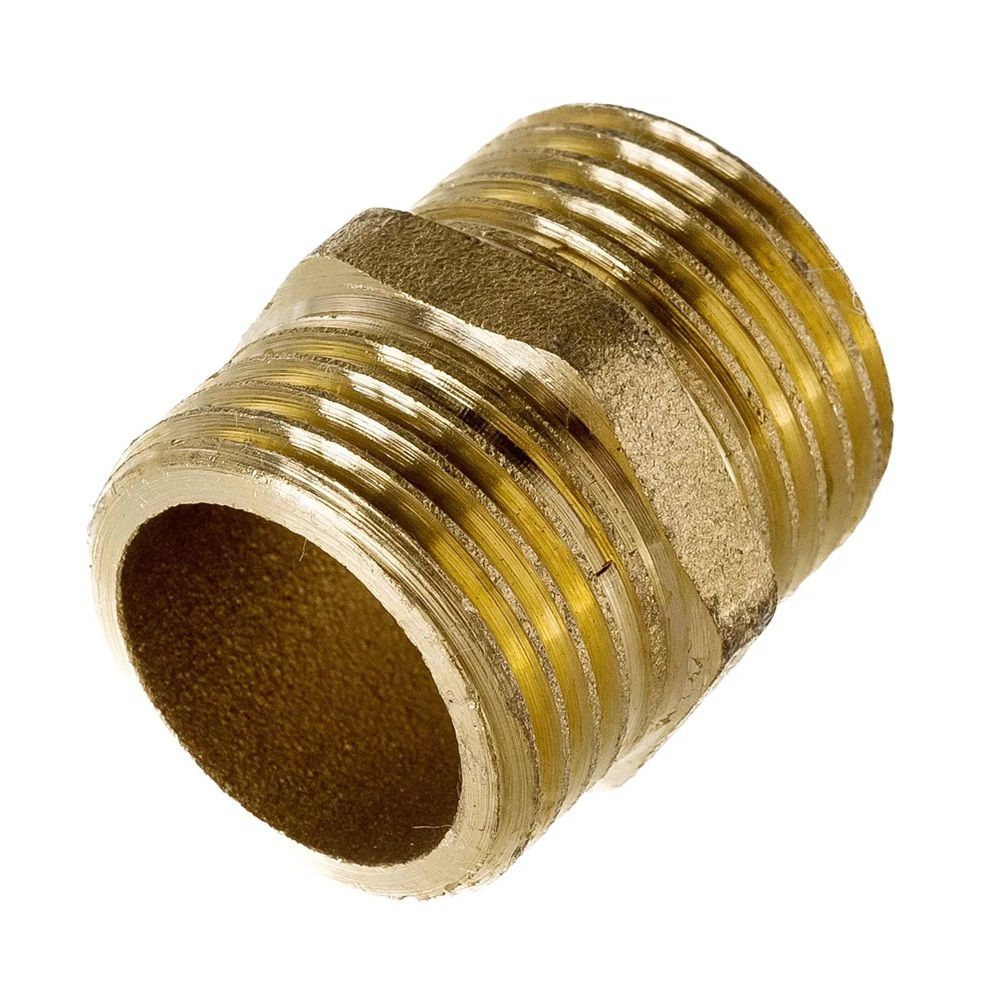 картинка 67-0-278 Ниппель латунный, наружная резьба, 3/4"x1/2", (шт.)																																		 от базы строительно-отделочных материалов